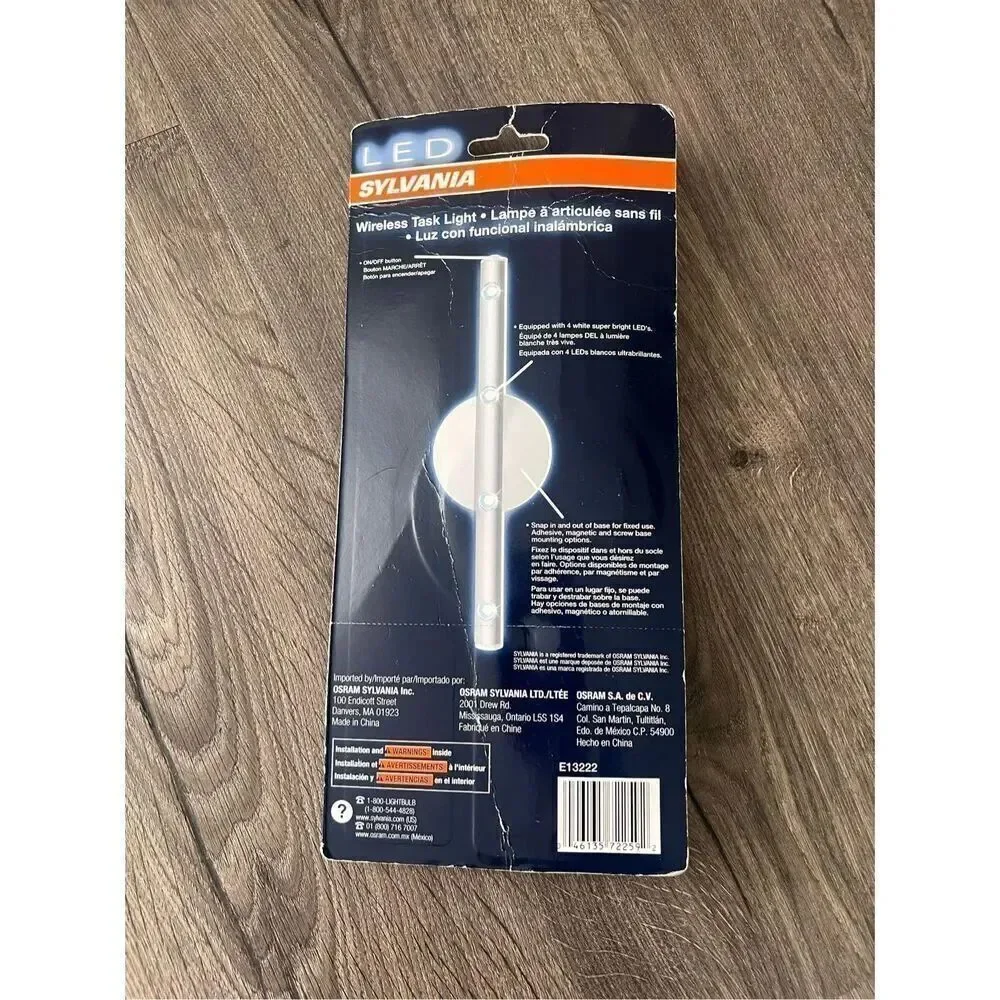 SYLVANIA Gray/Silver LED 7-in Battery Under Cabinet Light